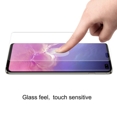 3D двусторонняя защитная пленка гидрогель ENKAY Hat-Prince 0.1mm на Samsung  Galaxy S10 Plus- прозрачная