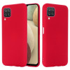 Силиконовый чехол Solid Color Liquid Silicone на Samsung Galaxy A12/M12 - красный