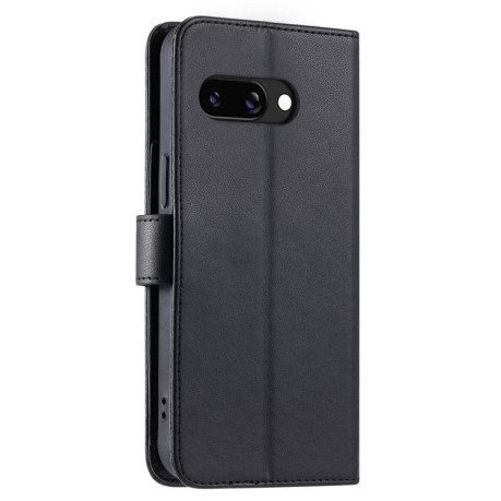 Чехол-книжка Ring Buckle Rhombic Leather для Google Pixel 9a - черный