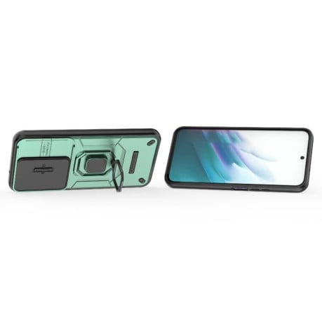 Противоударный чехол Sliding Camshield на Xiaomi Redmi 15 5G / 4G EU 171mm - зеленый