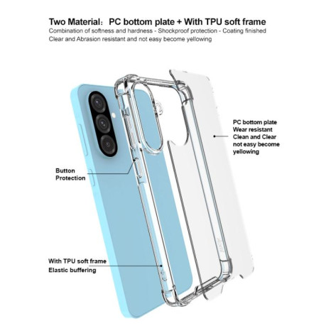 Противоударный чехол IMAK Space Shield PC + TPU Airbag для Samsung Galaxy A56 5G - прозрачный