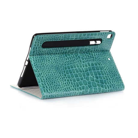 Кожаный Чехол Crocodile Texture зеленый для iPad 9/8/7 10.2 (2019/2020/2021)