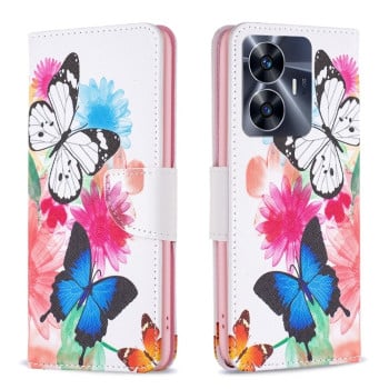 Чохол-книжка Colored Drawing Pattern для Realme C55 - Butterflies