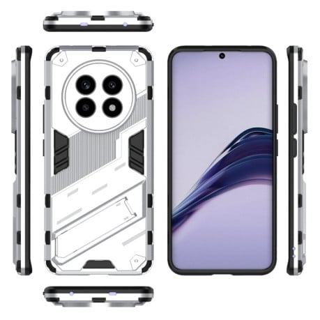 Протиударний чохол Punk Armor з підставкою на Realme 13 Pro 5G-чорний - білий