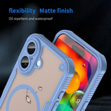 Чохол Armor Glaze з MagSafe Magnetic на iPhone 17 - синій
