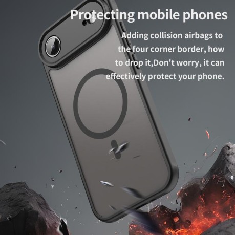 Чехол Fan Dun Series гибрид Frosted с Magsafe на iPhone Air - черный