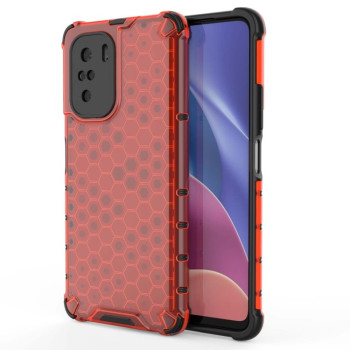 Противоударный чехол Honeycomb на Xiaomi Mi 11i/Poco F3/Redmi K40/K40 Pro - красный