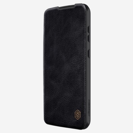 Кожаный чехол-книжка Nillkin Qin Series для Samsung Galaxy A55 - черный