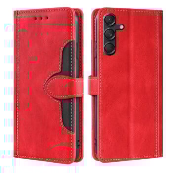 Чехол-книжка с мягким покрытием Skin Feel и магнитной застёжкой на Samsung Galaxy M55 5G - красный