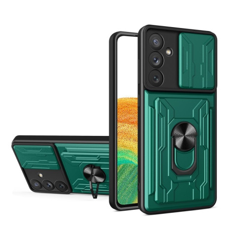 Протиударний чохол Sliding Camshield Card для Samsung Galaxy A34 5G - зелений