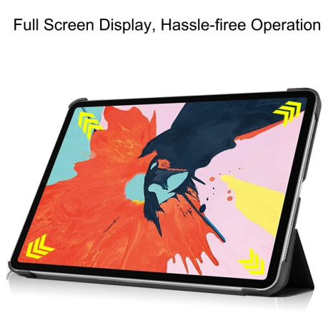 Чехол Custer Texture Three-folding Sleep/Wake-up на iPad Air 10.9 2022/2020 - черный