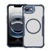Ударозащитный чехол Carbon Fiber Texture MagSafe Translucent на iPhone 16e - синий