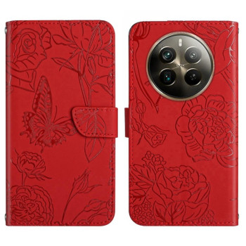 Чохол-книжка Skin Feel Butterfly Embossed для Realme 12 Pro / 12 Pro+ - червоний
