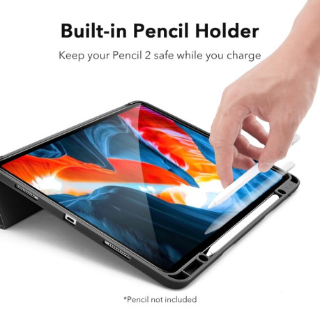 Чехол-книжка ESR Rebound Pencil Series на iPad Pro 12.9 (2021) - черный