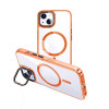 Противоударный чехол MagSafe Magnetic Holder для iPhone 15 - оранжевый