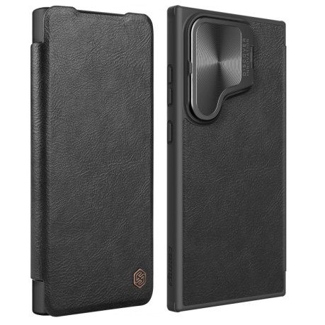 Чохол-книжка Nillkin Qin Prop Series Flip Camera Cover Design Leather Series на Samsung Galaxy S24 Ultra 5G - чорний