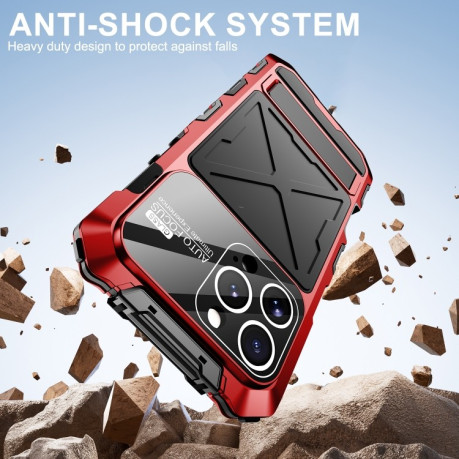 Противоударный чехол R-JUST Life Waterproof для iPhone 16 Pro Max - красный