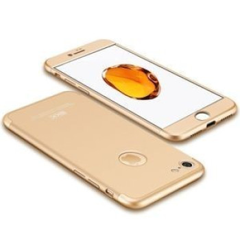 Противоударный чехол GKK Three Stage Splicing на iPhone 7/8 - золотой