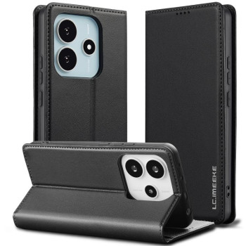Чохол-книжка LCIMEEKE LC-001 Series для Xiaomi Redmi Note 14 4G 164.84mm - чорний