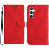 Чохол-книжка Stitching Embossed Leather Samsung Galaxy A05s - червоний