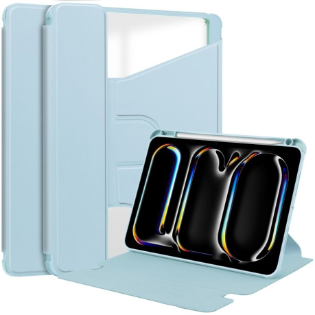Чохол-книжка Transparent Rotation Smart Leather для iPad Pro 13 2024 - блакитний