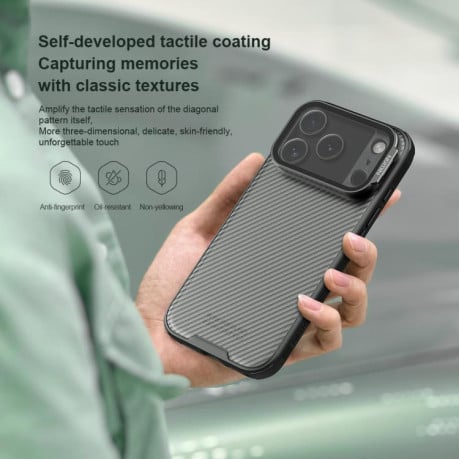 Чохол NILLKIN CamShield Prop Transparent Mirror Cover Translucent на iPhone 17 Pro - чорний