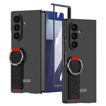 Противоударный чехол GKK Integrated Ultra-thin Side Wristband для Samsung Galaxy Fold 7 5G - Carbon Fiber