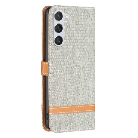 Чехол-книжка Color Matching Denim Texture на Samsung Galaxy S25 5G - серый