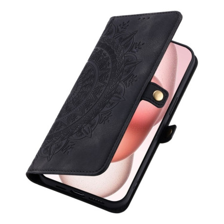 Чохол-книжка Totem Embossed Magnetic Leather для iPhone 16 - чорний