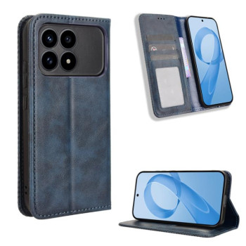 Чохол-книжка Magnetic Buckle Retro для Xiaomi Redmi K90 5G / Poco F8 Pro — синій