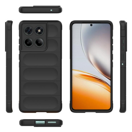 Силиконовый чехол Magic Flannel для Motorola Edge 60 Fusion 5G - черный