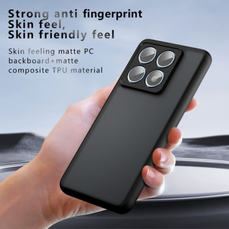 Противоударный чехол Armor Precise Hole PC Hybrid TPU для Xiaomi 14T Pro - черный