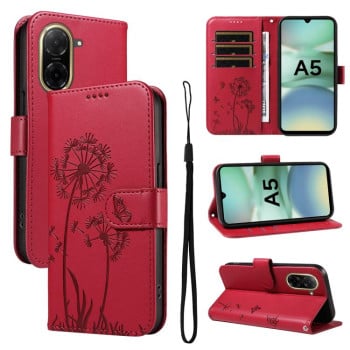 Чехол-книжка Dandelion Embossed Pattern Flip Leather для Redmi A5 4G 173.3mm Global - красный