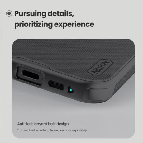 Чехол NILLKIN Frosted Shield Pro гибрид с матовым покрытием на iPhone 17 - синий