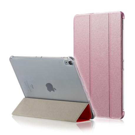 Чохол-книжка Silk Texture Three-folding для iPad Pro 12.9 (2018) - рожевий