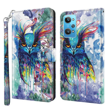 Чохол-книжка 3D Painting для Realme GT2 / GT Neo2 / GT Neo 3T - Watercolor Owl