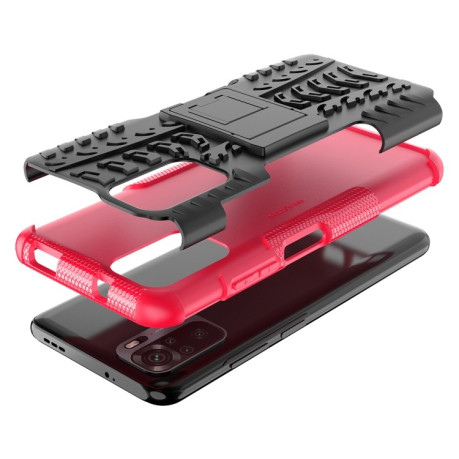 Протиударний чохол Tire Texture на Xiaomi Redmi Note 10/10s/Poco M5s - рожевий