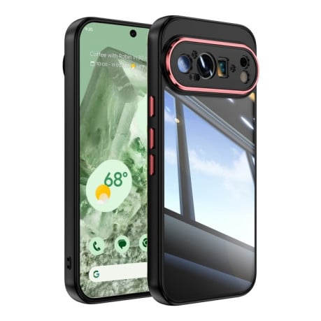 Протиударний чохол Acrylic Hybrid TPU Armor Shockproof для Google Pixel 9 Pro XL - чорно-червоний