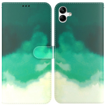 Чехол-книжка Watercolor Pattern для Samsung Galaxy A04/M13 5G - Cyan Green