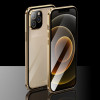 Двухсторонний магнитный чехол Electroplating Frame для iPhone 12 Pro - золотой
