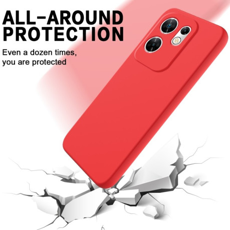 Силиконовый чехол Solid Color Liquid Silicone на Infinix Zero 30 4G - красный