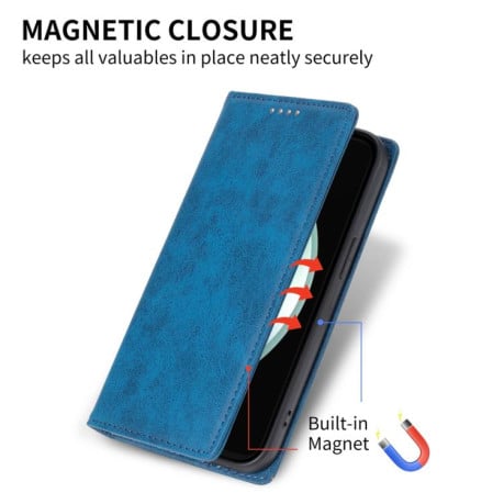 Чохол-книжка Business Solid Color із захистом від сканування RFID на Samsung Galaxy S25 FE 5G - синій