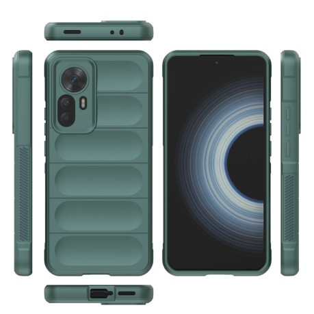 Силиконовый чехол Magic Flannel для Xiaomi Redmi K50 Ultra / Xiaomi 12T/12T Pro- темно-серый