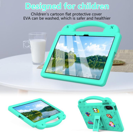 Противоударный чехол EVA Handle Kickstand Children для Xiaomi Redmi Pad 2 11 2025 - зелений