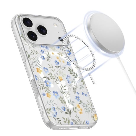 Чохол Tech-Protect FlexAir Hybrid з MagSafe на iPhone 17 Pro - Daisies with Leaves
