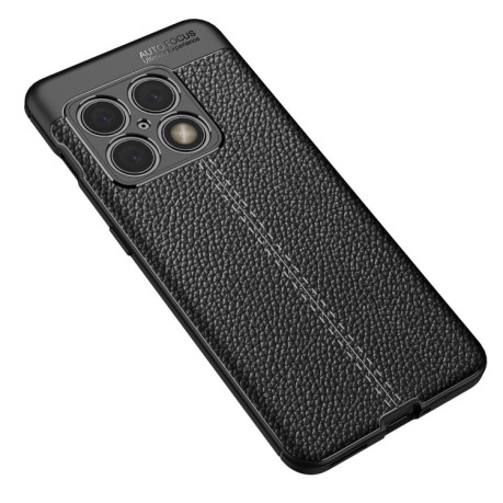 Противоударный чехол Litchi Texture на OnePlus 10 Pro 5G - черный