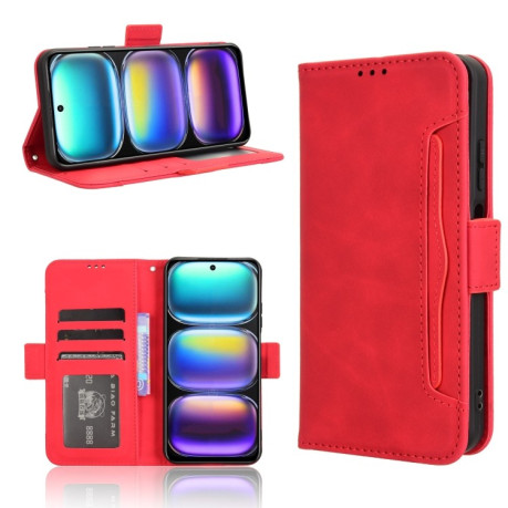 Чехол-книжка Skin Feel Calf на Infinix Hot 50 4G - красный