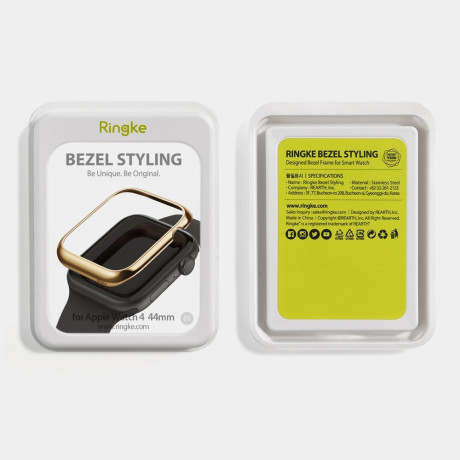 Металева накладка Ringke Bezel Styling для Apple Watch 5/4/SE 44mm - рожеве золото