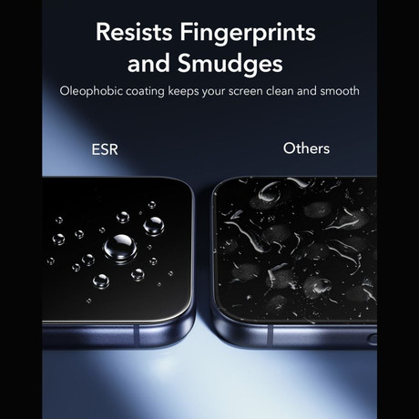 Комплект захисного скла ESR UltraFit Armorite 2-Pack Tempered Glass для iPhone 17 Pro Max / 18 Pro Max — чорний