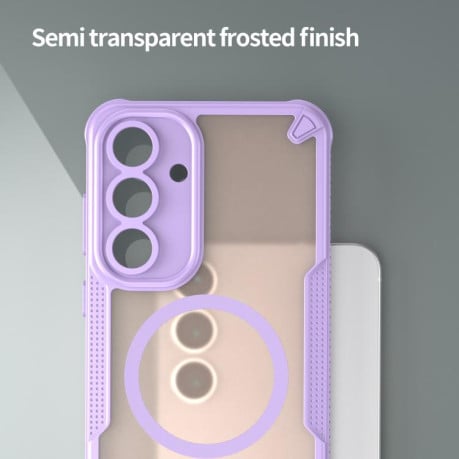 Протиударний чохол Armor Glaze з MagSafe гібридний на Samsung Galaxy S25 FE 5G - фіолетовий